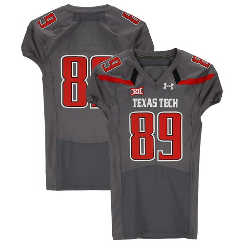 Texas Tech Red Raiders Team-Issued #89 Gray Jersey from the 2014 NCAA Football Season