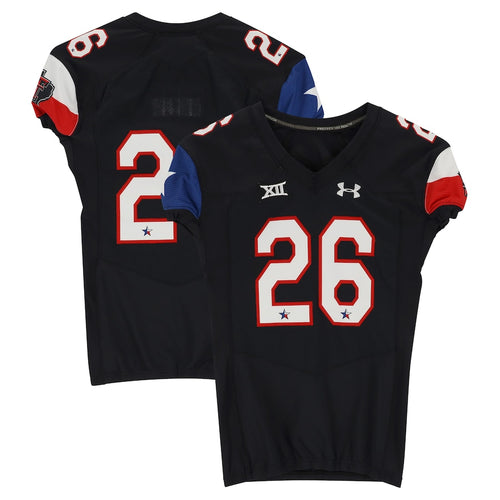 Texas Tech Red Raiders Team-Issued #26 Black State Flag Jersey from the 2014 NCAA Football Season