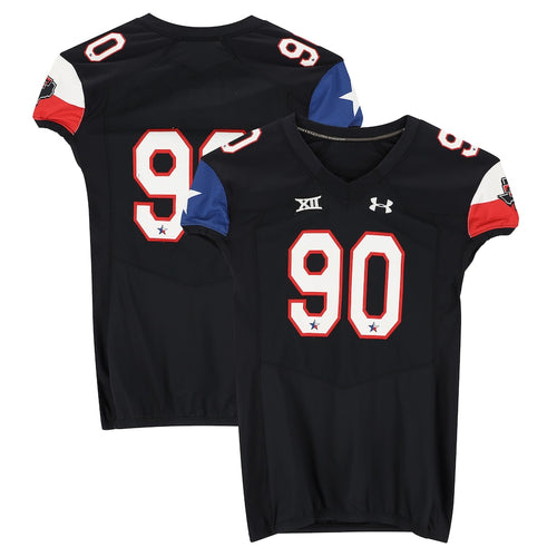 Texas Tech Red Raiders Team-Issued #90 Black State Flag Jersey from the 2014 NCAA Football Season