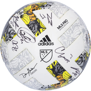 New York City FC Autographed Match-Used Soccer Ball from the 2022 MLS Season with 12 Signatures - BA88035