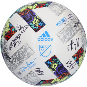 Minnesota United FC Autographed Match-Used Soccer Ball from the 2022 MLS Season with 23 Signatures - BA88046