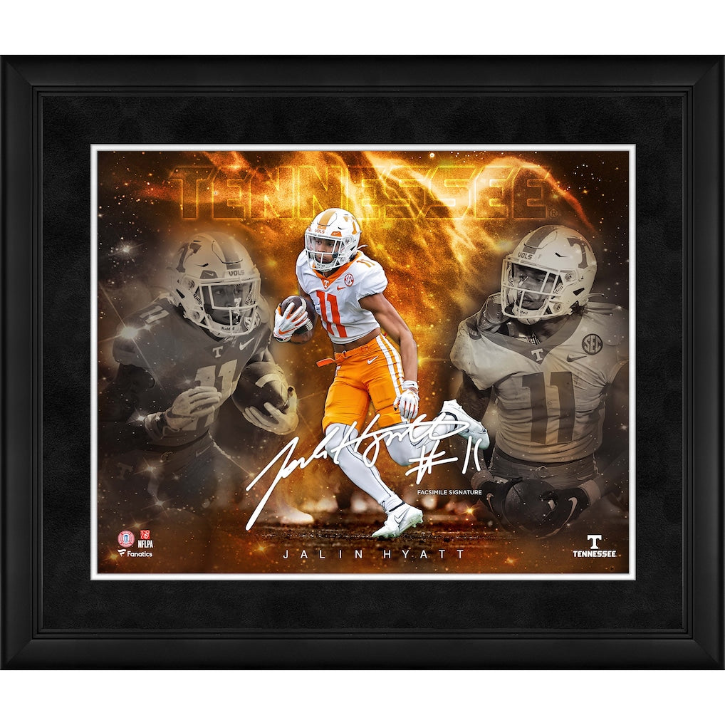 Jalin Hyatt Tennessee Volunteers Framed 16'' x 20'' Stars of the Game Collage