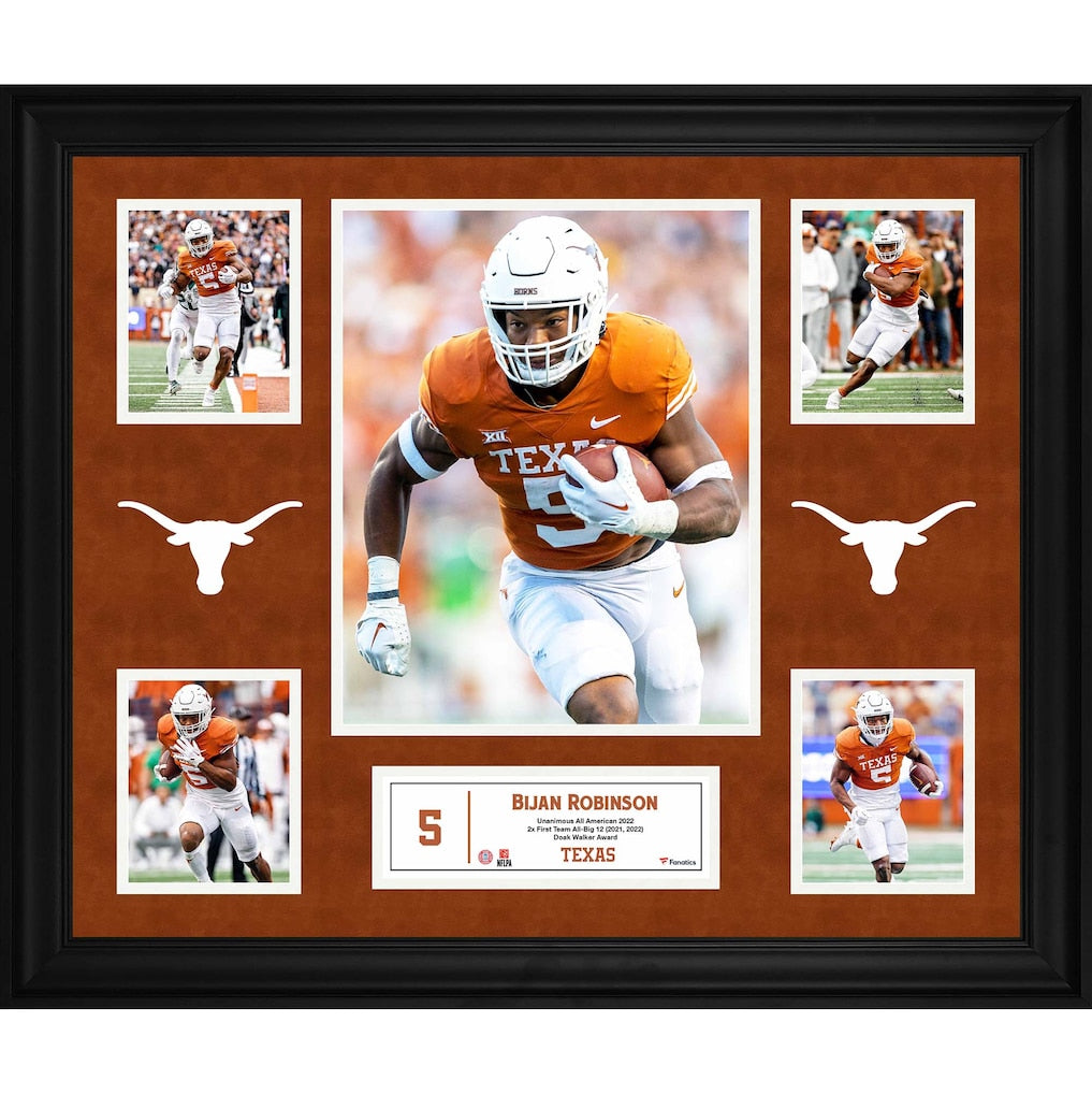 Bijan Robinson Texas Longhorns Framed 5-Photo Collage