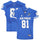 Air Force Falcons Team-Issued #81 Royal Jersey with 70th Anniversary Patch from the 2017 NCAA Football Season