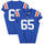 Florida Gators Team-Issued #65 Blue Throwback Jersey from the 2020-21 NCAA Football Seasons