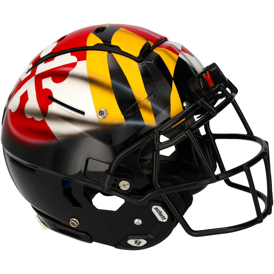 Maryland Terrapins Team-Issued Black Helmet from the 2021 NCAA Football Season - XJ05529548