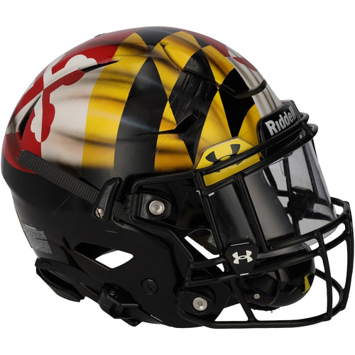 Maryland Terrapins Team-Issued Black Helmet from the 2021 NCAA Football Season - XJ05529569