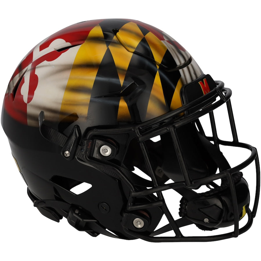 Maryland Terrapins Team-Issued Black Helmet from the 2021 NCAA Football Season - XJ05529573
