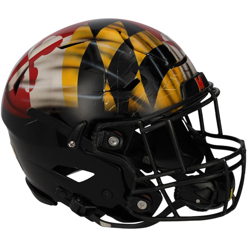 Maryland Terrapins Team-Issued Black Helmet from the 2021 NCAA Football Season - XJ05529613