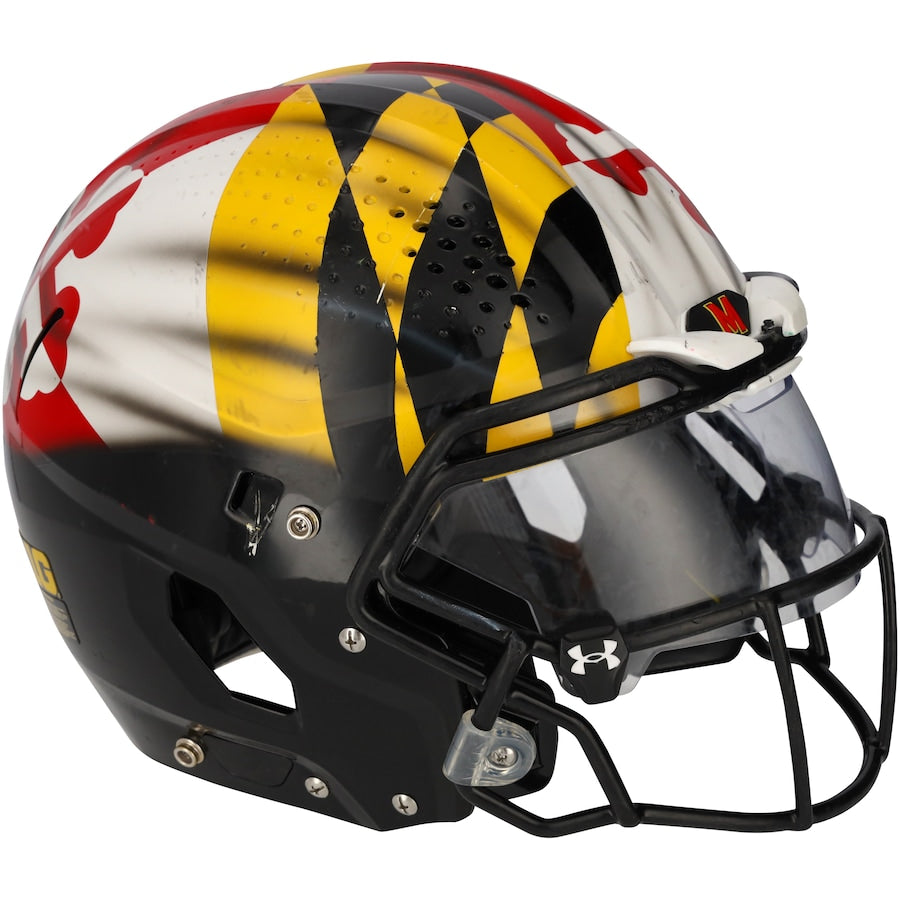 Maryland Terrapins Team-Issued Black Helmet from the 2021 NCAA Football Season - XJ05529615