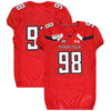 Texas Tech Red Raiders Team-Issued #98 Red Jersey with 150 Patch from the 2019 NCAA Football Season