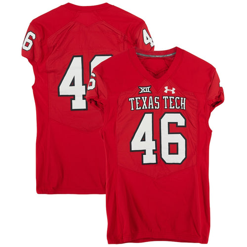 Texas Tech Red Raiders Team-Issued #46 Red Jersey from the 2017 NCAA Football Season