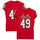 Texas Tech Red Raiders Team-Issued #49 Red Jersey from the 2017 NCAA Football Season