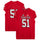 Texas Tech Red Raiders Team-Issued #51 Red Jersey from the 2017 NCAA Football Season