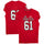 Texas Tech Red Raiders Team-Issued #61 Red Jersey from the 2017 NCAA Football Season