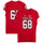 Texas Tech Red Raiders Team-Issued #68 Red Jersey from the 2017 NCAA Football Season