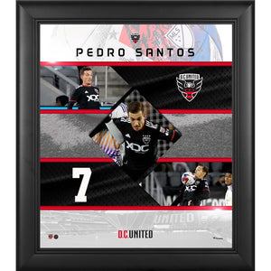 Pedro Santos D.C. United Framed 15'' x 17'' Stitched Stars Collage