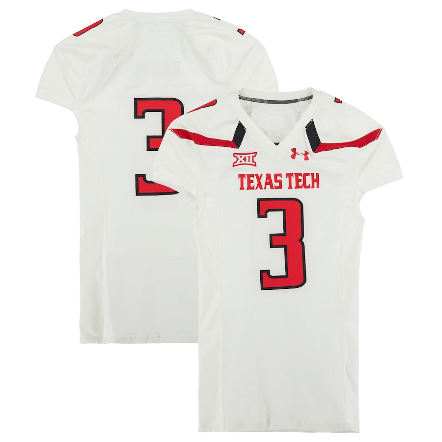 Texas Tech Red Raiders Team-Issued #3 White Jersey from the 2013 NCAA Football Season