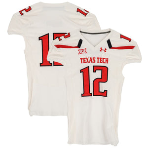 Texas Tech Red Raiders Team-Issued #12 White Jersey from the 2014 NCAA Football Season