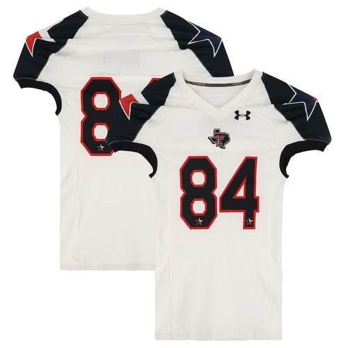 Texas Tech Red Raiders Team-Issued #84 White and Black Jersey from the 2013 NCAA Football Season