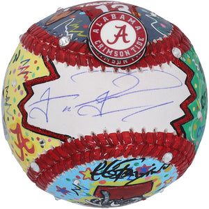 Tua Tagovailoa Alabama Crimson Tide Autographed Baseball - Art by Charles Fazzino - LG20377170