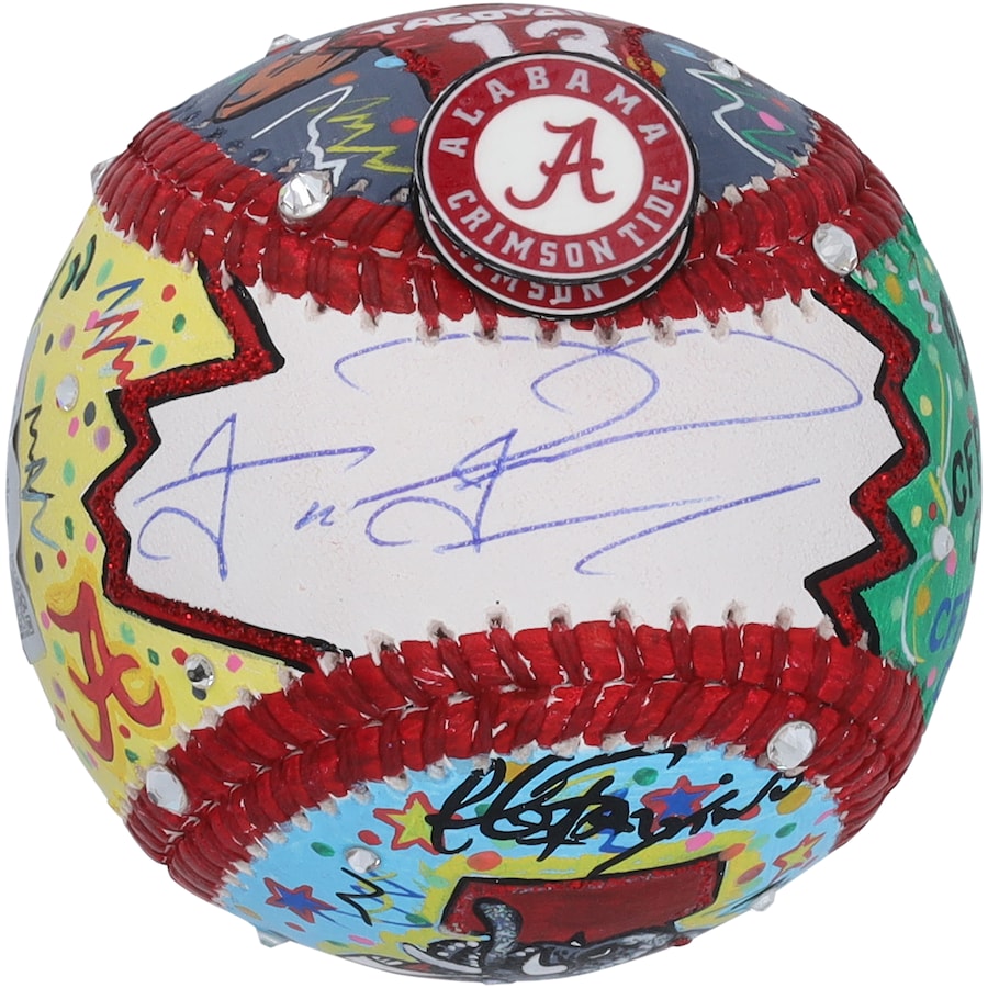 Tua Tagovailoa Alabama Crimson Tide Autographed Baseball - Art by Charles Fazzino - LG20377170