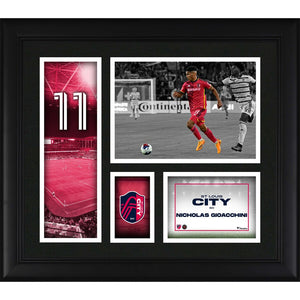 Nicholas Gioacchini St. Louis City SC Framed 15'' x 17'' Player Core Collage