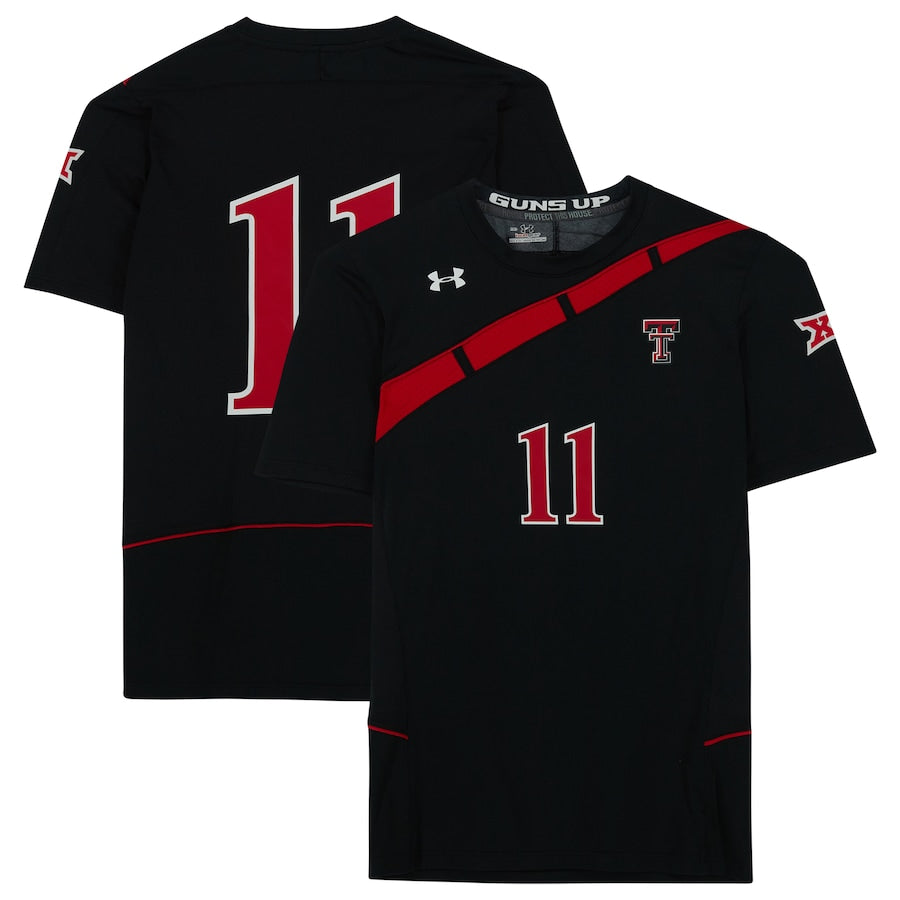 Texas Tech Red Raiders Team-Issued #11 Black Jersey from the Athletics Program