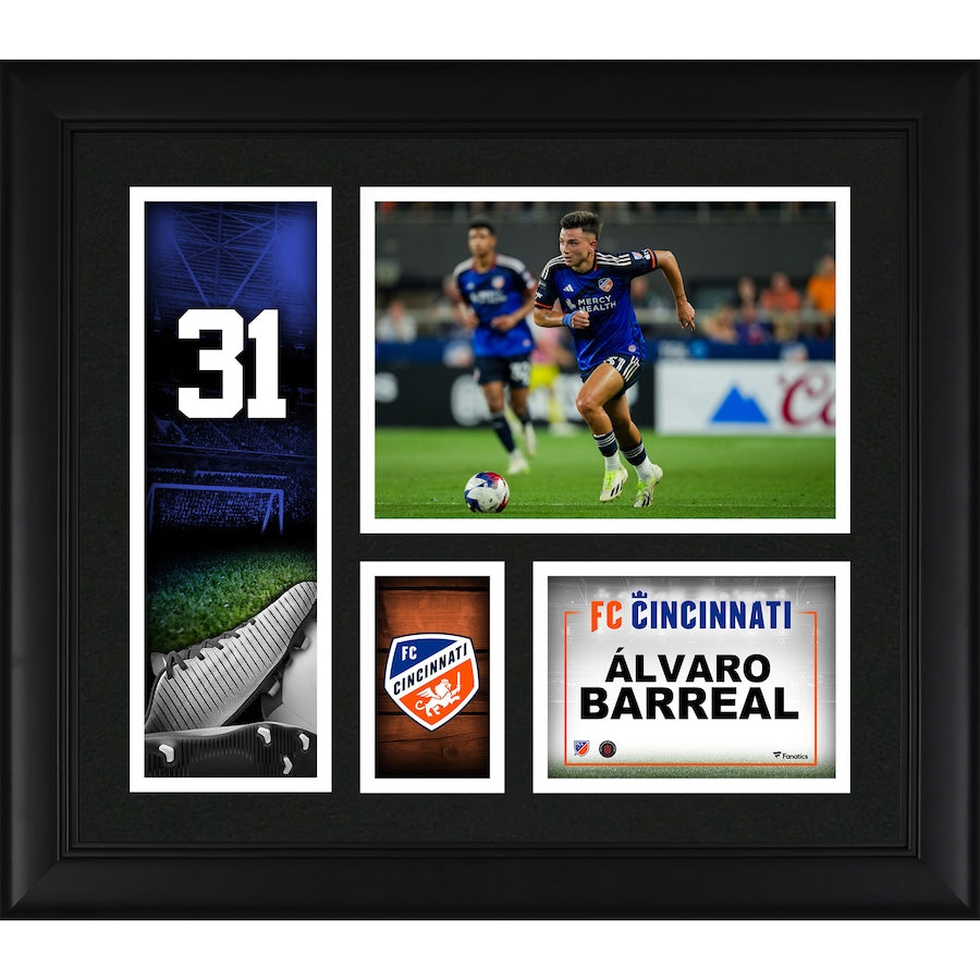 Álvaro Barreal FC Cincinnati Framed 15'' x 17'' Player Core Collage