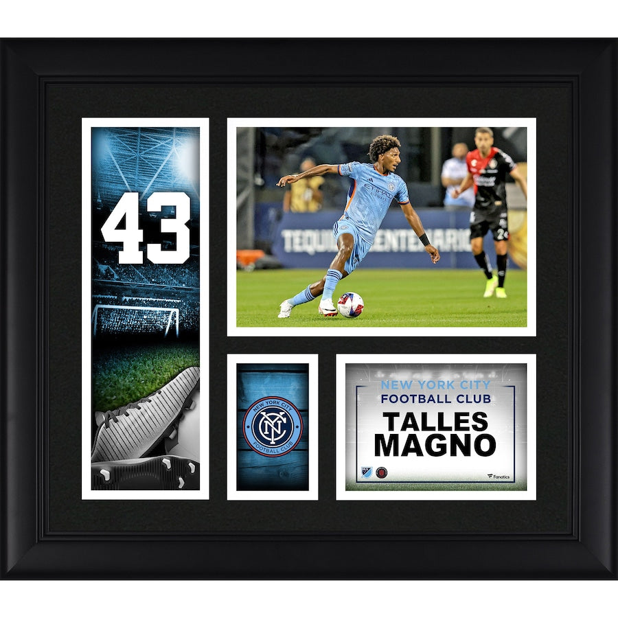 Talles Magno New York City FC Framed 15'' x 17'' Player Core Collage