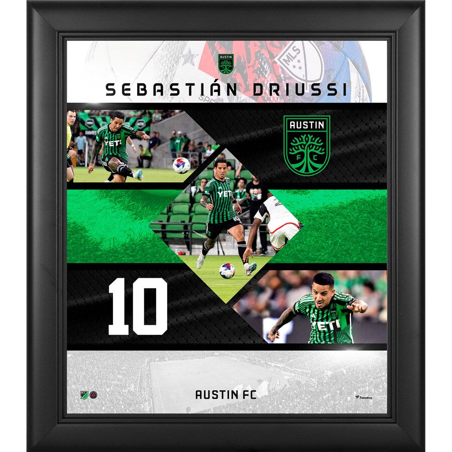 Sebastián Driussi Austin FC Framed 15'' x 17'' Stitched Stars Collage
