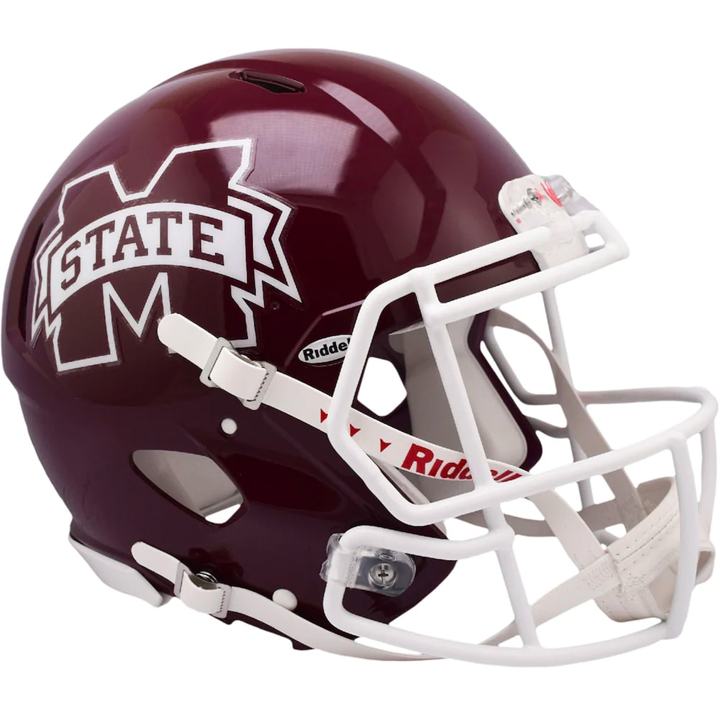 Mississippi State Bulldogs Riddell 2023 Maroon with Script Revolution Speed Authentic Helmet