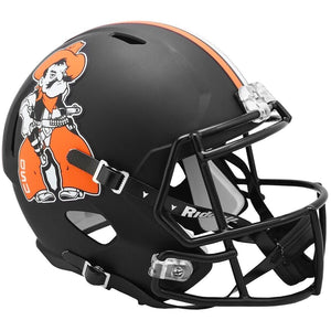 Oklahoma State Cowboys Riddell 2023 Black Pistol Pete Revolution Speed Authentic Helmet
