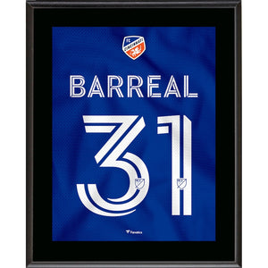 Álvaro Barreal FC Cincinnati 10.5'' x 13'' River Jersey Style Number 31 Sublimated Plaque