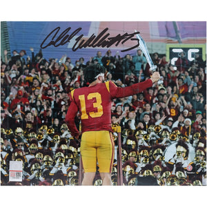 Caleb Williams USC Trojans Autographed 8'' x 10'' Conducting Band Photograph
