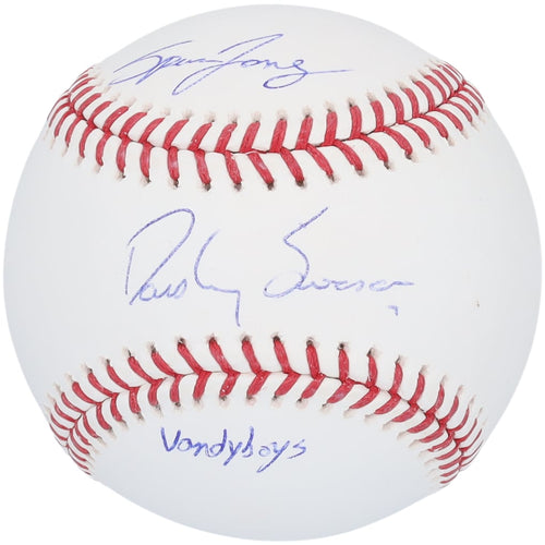 Dansby Swanson Chicago Cubs & Spencer Jones New York Yankees Autographed Baseball with ''Vandyboys'' Inscription