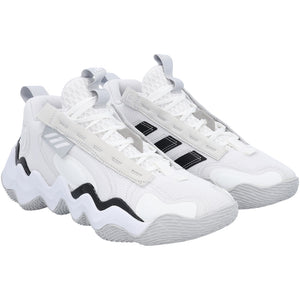 Kansas Jayhawks Team-Issued White Exhibit B adidas Shoes from the Basketball Program