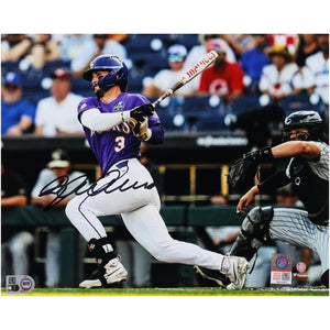 Dylan Crews LSU Tigers Autographed 8'' x 10'' Hitting Photograph