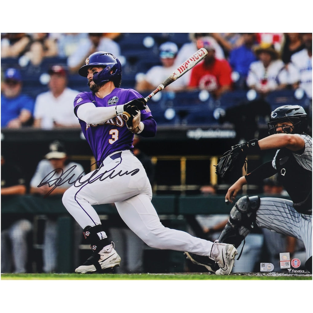 Dylan Crews LSU Tigers Autographed 16'' x 20'' Hitting Photograph