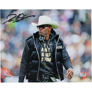 Deion Sanders Colorado Buffaloes Autographed 8'' x 10'' Cowboy Hat on Sideline Photograph