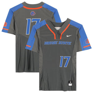 Boise State Broncos Team-Issued #17 Gray Jersey from the Softball Program - Size S