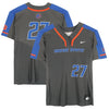 Boise State Broncos Team-Issued #27 Gray Jersey from the Softball Program - Size L