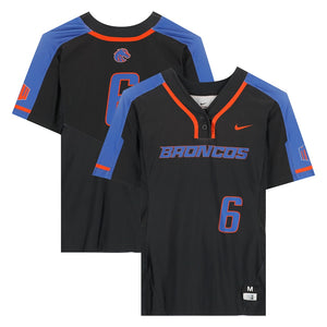Boise State Broncos Team-Issued #6 Black Jersey from the Softball Program - Size M