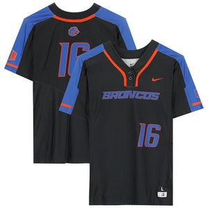 Boise State Broncos Team-Issued #16 Black Jersey from the Softball Program - Size L
