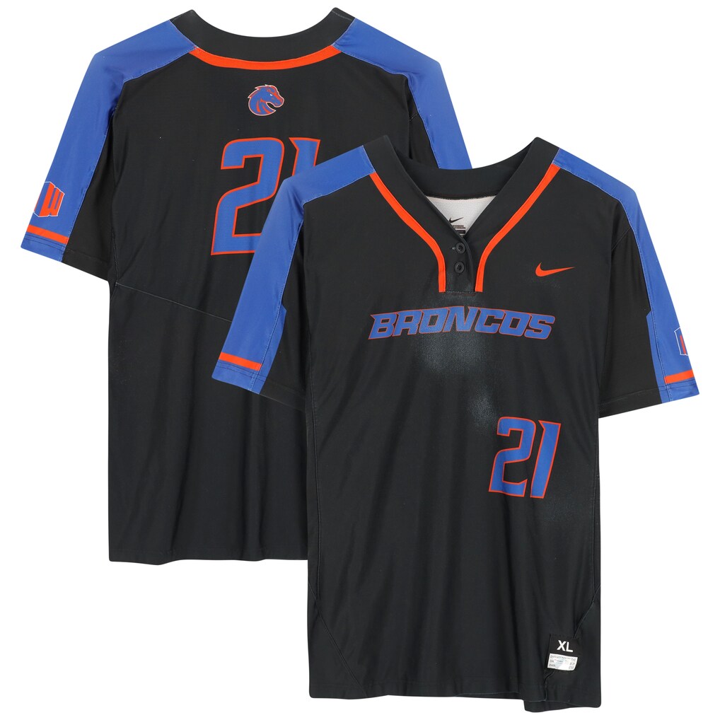Boise State Broncos Team-Issued #21 Black Jersey from the Softball Program - Size XL