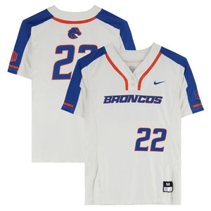 Boise State Broncos Team-Issued #22 White Jersey from the Softball Program - Size M