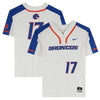 Boise State Broncos Team-Issued #17 White Jersey from the Softball Program - Size S