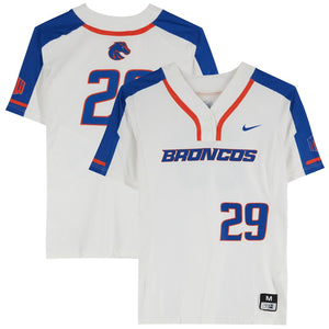 Boise State Broncos Team-Issued #29 White Jersey from the Softball Program - Size M