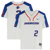 Boise State Broncos Team-Issued #2 White Jersey from the Softball Program - Size M
