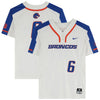 Boise State Broncos Team-Issued #6 White Jersey from the Softball Program - Size M